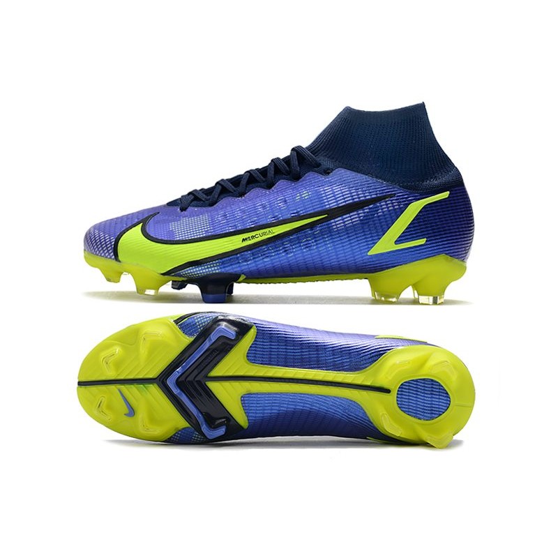 Nike Mercurial Superfly VIII Elite DF FG Recharge Neon Modrý Navy